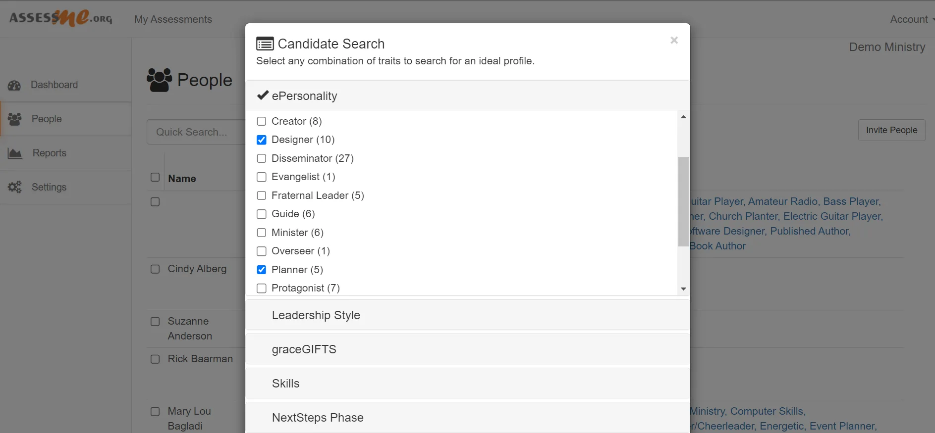 The Candidate Search Engine helps church leaders find the right person for any ministry opportunity.